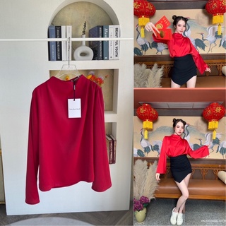 ✨✨𝑁𝑒𝑤 𝐶𝑜𝑙𝑙𝑒𝑐𝑡𝑖𝑜𝑛 ✨✨  🧧 CNY 2022 🧧  Shirt  Red 🧧🎊 เสื้อแขนยาว สีแดง  Red สีสวยสุดๆ