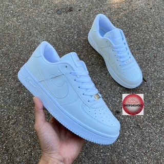 รองเท้าผ้าใบไนกี้ รองเท้าผ้าใบNike AF1 รองเท้าผ้าใบขาวล้วน