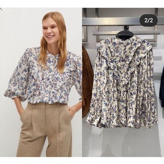 เสื้อ mango floral print blouse มือ1มีป้ายห้อย