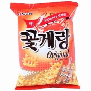 [พร้อมส่ง]ขนมก้ามปู crab shape snacks brand binggrae 70g 꽃게랑 🦀🥔🇰🇷