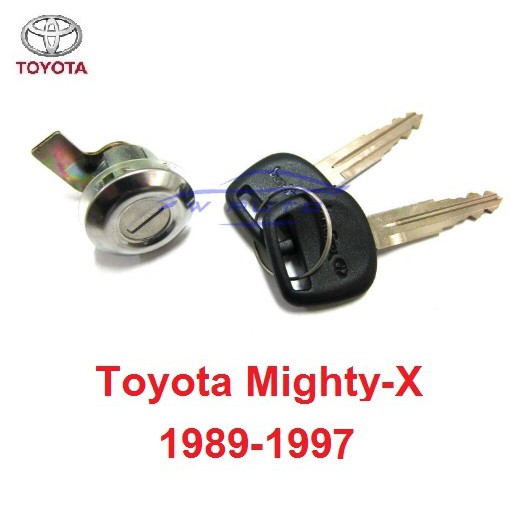 (1ชุด ตามรูป) กุญแจฝาถังน้ำมัน TOYOTA  MIGHTY-X 1989 - 1997 โตโยต้า ไมตี้เอ็กซ์ กลอนฝาถังน้ำมัน อะไหล่รถยนต์ ฝาถังน้ำมัน
