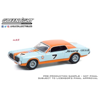 อุปกรณ์แข่งรถ 1:64 1967 Mercury Cougar XR7 Trans Am Racer-Gulf