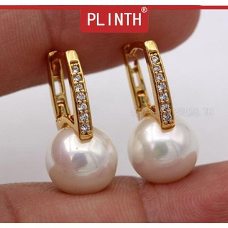 PLINTH 24K ต่างหูทองคำเจาะมุก987