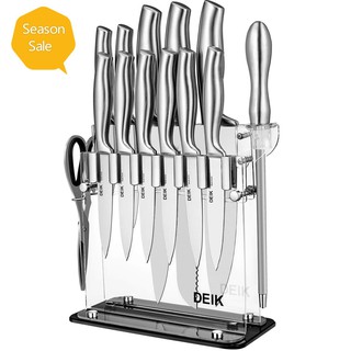 DEIK : DEKKF-H8023* ชุดมีดทำครัว Knife Stainless Steel Kitchen Knife Set of 14