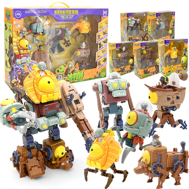 [พร้อมส่ง]Plants vs. Zombies พืชปะทะซอมบี้ องเล่นครบเซ็ต เด็กผู้ชาย ชุดหุ่นยนต์เปลี่ยนรูป สามารถแปลงร่างซอมบี้ได้ ❤️(Like) – โปรปัง