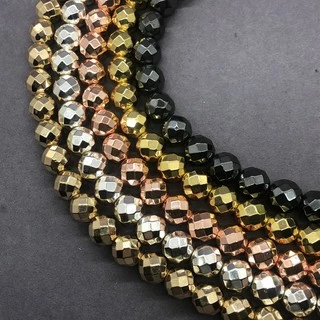 Hematitie Beads ลูกปัด 2-12 มิลลิเมตรธรรมชาติหลวม Cube เหลี่ยมเพชรพลอยตัด Nugget หินแร่เหล็ก DIY