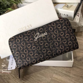  NEW ARRIVAL! GUESS FACTORY WOMENS ZIP AROUND LONG WALLET 2017 กระเป๋าสตางค์ใบยาวรุ่นใหม่ล่าสุดหนังสวย