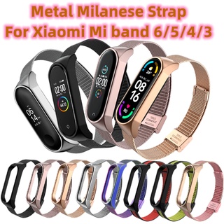 Mi Band 7 6 3 4 5 สายนาฬิกาข้อมือโลหะ สําหรับ Xiaomi Bracelet Screwless Correa Xiomi Miband Wrist KCIV