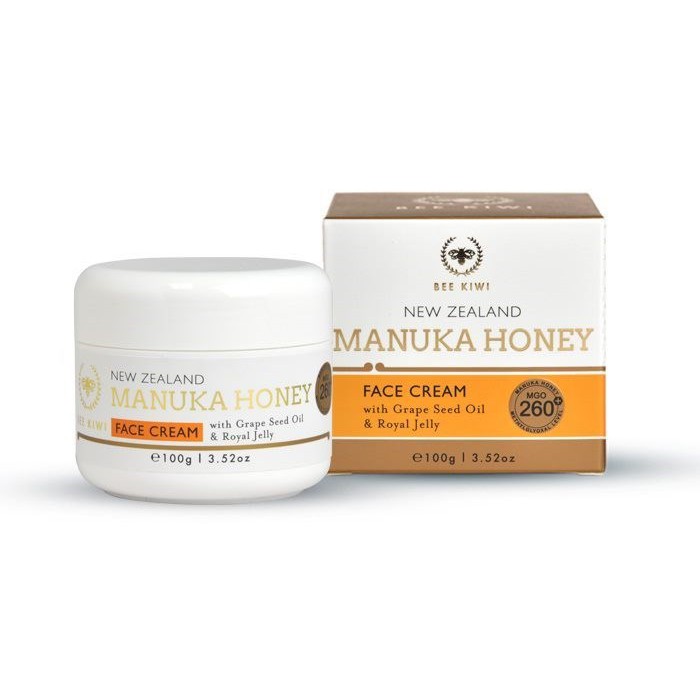 Bee Kiwi Manuka Honey Face Cream 100ml. ครีมน้ำผึ้งมานูก้า เดย์ครีมสูตรลดเลือนริ้วรอย ลดการเกิดสิว สำหรับผิวแพ้ง่าย