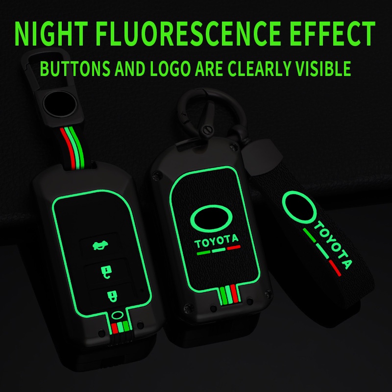 เคสรีโมตกุญแจรถยนต์ โลหะผสมสังกะสี สําหรับ Toyota Vios Yaris Sienta Spade Hiace 200 Series Port MPV - รูปที่ 2