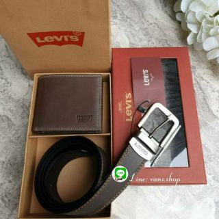 LEVI’S REAL LEATHER BELT &amp; WALLET VALUE PACK