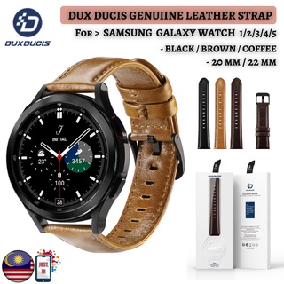 Dux DUCIS สายนาฬิกาข้อมือหนัง แบบเปลี่ยน สําหรับ Samsung Galaxy Watch 5 4 3 Active 1 2 Gear S2 Classic 3 S3