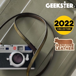 สายคล้องกล้อง หนังแท้ GEEKSTER 2022 Collection ( Camera Leather Strap / สายห้อยกล้อง สาย หนัง / สีเขียว สีน้ำเงิน )