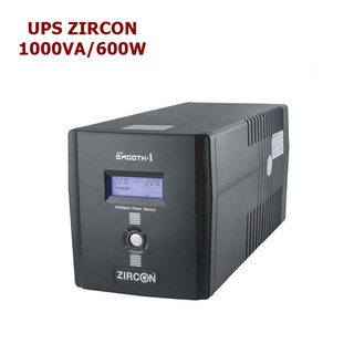 เครื่องสำรองไฟ  UPS ยี่ห้อ ZIRCON รุ่น SMOOTH I 1000VA / 600W รับประกัน 1 ปี สามารถออกใบกำกับภาษีได้