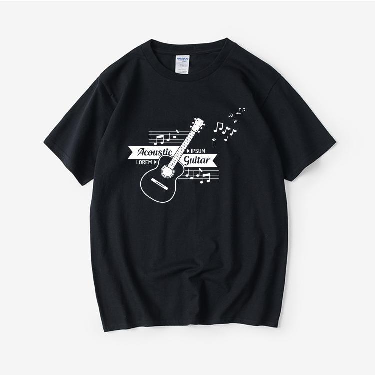 เสื้อยืดโอเวอร์ไซส์พนักงานดนตรี โน้ตดนตรี คลาสฝึกกีตาร์ เสื้อยืดแขนสั้น super fire cec เสื้อผ้าผู้ชา