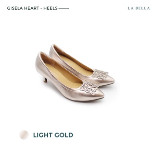 LA BELLA รุ่น GISELA HEART HEELS - LIGHT GOLD