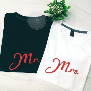 เสื้อยืดคู่รัก MR.&amp; MRS.C049 ตัวละ