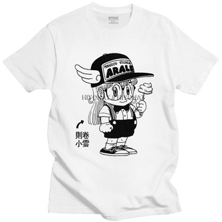 คอลูกเรือเสื้อยืดแขนสั้น พิมพ์ลายอนิเมะหุ่นยนต์ Arale Norimaki Robot สําหรับผู้ชายS-5XL