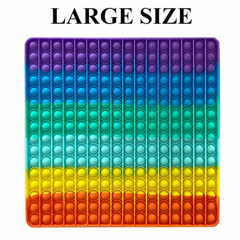 Big Size 30CM Pop It Push Bubble Rainbow Colour Fidget Toys Oversize