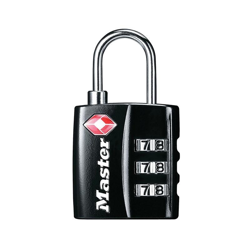 Chaixing Home อุปกรณ์ล็อก แม่กุญแจ กุญแจแบบรหัส3รหัสคล้องคอสั้นเหล็ก MASTER LOCK