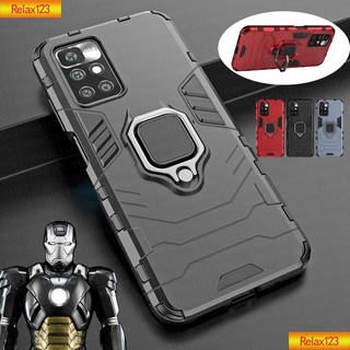 เคสโทรศัพท์มือถือกันกระแทกพร้อมวงแหวนแม่เหล็กสําหรับ Xiaomi 11Lite NE 11 Lite NE Xiomi Redmi10 Redmi 10 Note11 Note 11 4G 5G