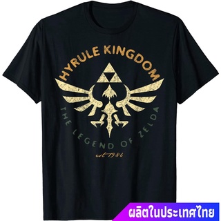 แขนสั้นcrew necksplatoon game การ์ตูน เกมส์ญี่ปุ่น Nintendo Legend Of Zelda Hyrule Kingdom Tri Force Poster T-Shirt men