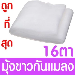 *ค่าส่งถูก* มุ้งขาวกันแมลง มุ้งขาว มุ้งขาวโรงเรือน ตาข่ายกันแมลง มุ้งโรงเรือน กันแมลง ผสมUV 20/24/32ตา clearance