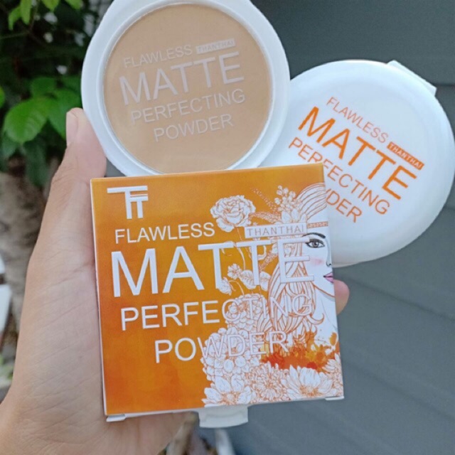 แป้งแมทท์ แป้งธารไท Thanthai Flawless Matte Perfecting Powder แป้งแมทธารไท เบลอรูขุมขน คุมมัน ธารไท