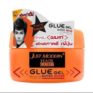 เจล เจลจัดแต่งทรงผม สูตรเข้มข้นพิเศษ จัสท์โมเดอร์น กลูเจล / JUST MODERN HAIR GLUE GEL SUPER HARD ปริมาณสุทธิ 200 มล.