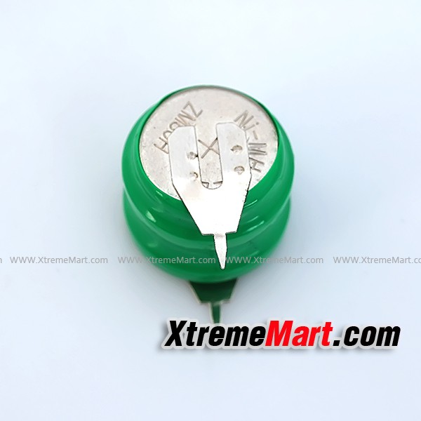 ถ่านกระดุมมีขา 2.4V 80mAh NI-MH Ni MH Battery V80H ชาร์จได้ มีขา Rechargeable Button Cell Battery for Clock memory