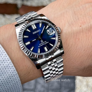 Seiko Modify Date Just Blue Royal ขนาด36Mm Boy size