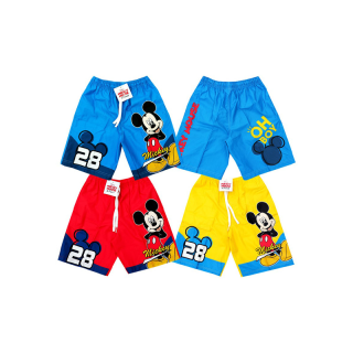 COOLPLANET Mickey Mouse Shorts กางเกงขาสั้น กางเกงขาสั้นเด็ก ขาสั้น ลายมิกกี้ เมาส์ ลิขสิทธิ์แท้ เสื้อผ้าเด็ก พร้อมส่ง