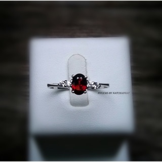 แหวนโกเมนธรรมชาติแท้ (Natural Garnet )