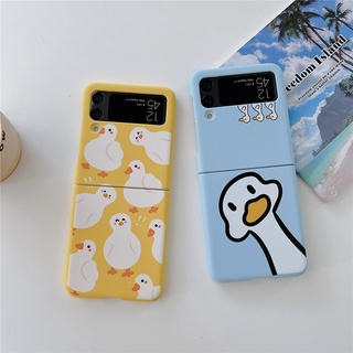 เคสโทรศัพท์ซิลิโคน แบบนิ่ม ลายเป็ด สําหรับ Samsung Z Flip 4 Flip 3