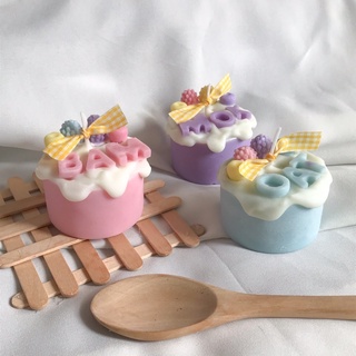 mini cake แบบเลือกใส่ตัวอักษร ระบุอักษรในหมายเหตุ