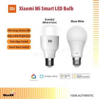 Xiaomi Mi หลอดไฟ LED อัจฉริยะ ทํางานร่วมกับ Google Assistance &amp; Alexa - สีขาว &amp; สี Global / สีวอร์มไวท์ (9W) E27