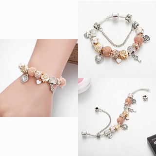 (มี 12 แบบจ้า) สร้อยข้อมือแฟชั่น สไตล์ Pandora : Colorful Bracelet