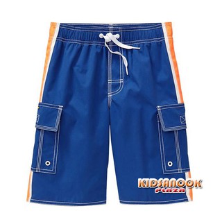 [แท้]OLD527 กางเกง Old Navy (ตัดป้าย) รุ่น Boys Side-Stripe Cargo Swim Trunks กางเกงทะเล ผ้าเนื้อดี