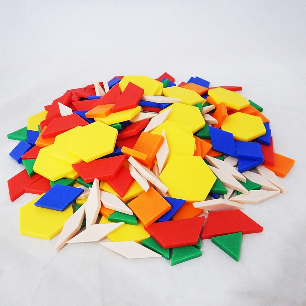 ชุดบล็อกรูปทรงเสริมการเรียนรู้ (Pattern Blocks)