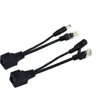 ชุดอุปกรณ์จ่าย-รับไฟฟ้าผ่านสายแลน Power Over Ethernet PoE Adapter Injector + Splitter Kit PoE Cable