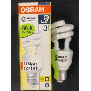 Osram หลอดตะเกียบทรงเกลียว Dulux Value Twist 8W/827 Warm แสงส้ม E27