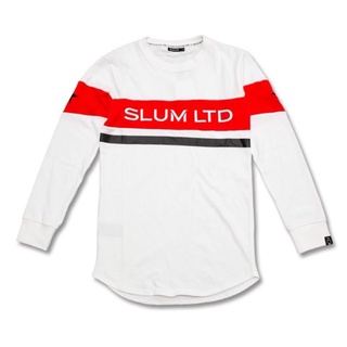 SLUM LTD - Luxy Font &amp; Stars L/S Tee White