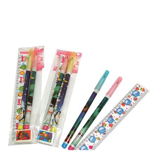 ชุดเครื่องเขียน 4 ชิ้น แพ็ค 12 ชุด Stationery set, 4 pieces, pack 12 sets