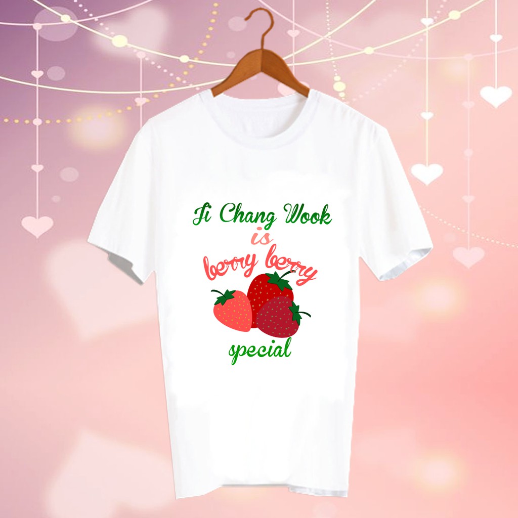 เสื้อยืดสีขาว สั่งทำ ดารา Fanmade แฟนเมด แฟนคลับ เสื้อยืด CBC53 Ji Chang Wook is berry berry special