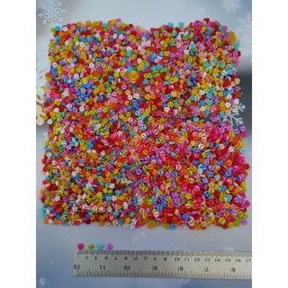 กระดุมจิ๋ว 5-6 มิล คละสี (10,50 ชิ้น)