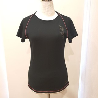 เสื้อกีฬา มิซูโน่ (Mizuno) สีดำ โลโก้ปัก มือสอง สภาพดี