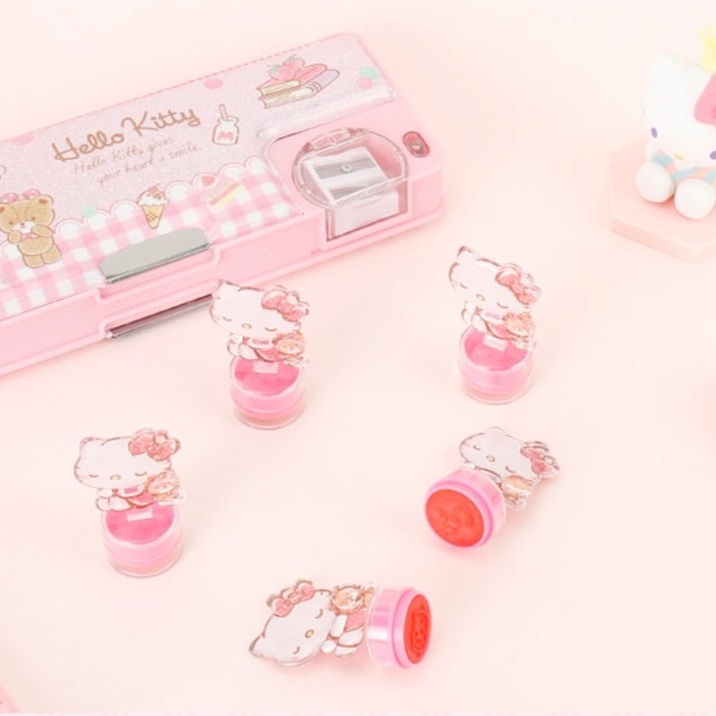 พร้อมส่ง ตัวปั๊มคิตตี้ หมึกในตัว งานแท้ (3ชิ้น) สแตมป์ ตรายาง น่ารัก ตัวปั๊มลายการ์ตูน | Bluerubystore
