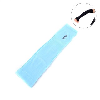 Let’s Slim ปลอกแขน ป้องกันแดด กัน UV แบบปิดหลังมือ (สีฟ้า)