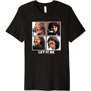 เสื้อยืดวินเทจเสื้อยืด พิมพ์ลาย The Beatles Let it Be Premium สําหรับผู้ใหญ่S-4XL