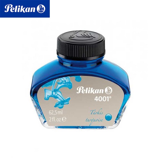 น้ำหมึกขวด Pelikan 4001 ขนาด 62.5 มล. สีฟ้าอมเขียว (Turquoise)